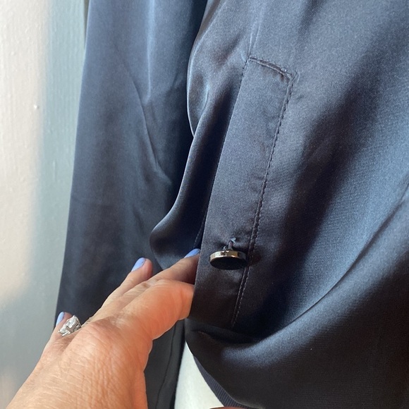 NWT She + Sky Black “Silky” Zip Up Jacket Size Small - Picture 3 of 8